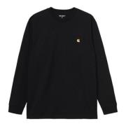 Carhartt Wip Chase Långärmad T-shirt Svart Black, Herr