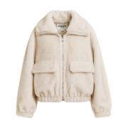 Essentiel Antwerp Oversized Faux Fur Jacka Beige, Dam