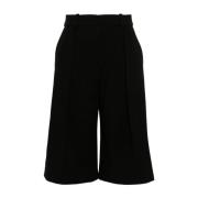 Jacquemus Svarta Skräddade Crepe Shorts Black, Dam