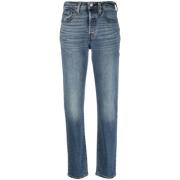 Levi's Indigo Blå Stretch Denim Jeans Blue, Dam