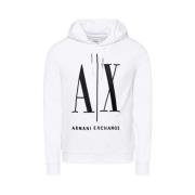 Armani Exchange Vita Tröjor för Män White, Herr