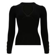 Pinko Svart Sweater Kollektion Black, Dam