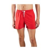 Maison Labiche Buddy broderade badshorts Red, Herr