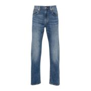 Levi's Blå Tvättad Denim Jeans Blue, Herr