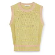 Wales Bonner Stilfull Unity Sweater Vest Lime Beige Yellow, Dam