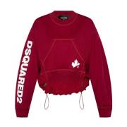 Dsquared2 Röd Bomullssweatshirt Ss22 Red, Dam