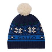 GALLO Blått Ull Kashmir Mössa Julmotiv Multicolor, Unisex