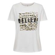 Only Elif T-shirt White, Dam