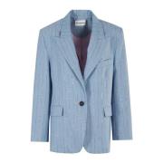 DES Phemmes Stilren Oversized Blazer Blue, Dam