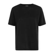 Birgitte Herskind Stickad T-shirt med Paprika Design Black, Dam