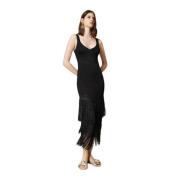 Twinset Maxi Dresses Black, Dam