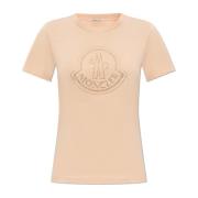 Moncler T-shirt med logotyp Pink, Dam