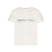 Saint Laurent T-shirt med logotyp White, Herr