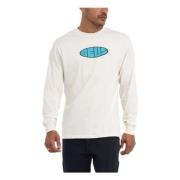 Deus Ex Machina Eclipse Long Long-sleeve T-shirt White, Herr