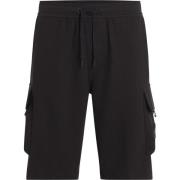 Calvin Klein Svarta Regenerativa Bomulls Cargo Shorts Black, Herr