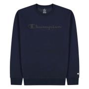 Champion Crewneck Sweatshirt Hoodie Blue, Herr