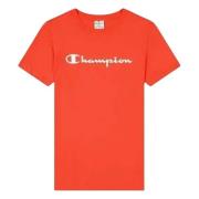 Champion Crewneck T-Shirt Orange, Dam