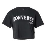 Converse Retro Chuck Cropped TEE Shirt Black, Dam