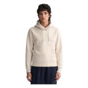 Gant Tonal Shield Hoodie Beige, Dam