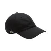 Lacoste Svart Krokodil Broderad Keps Black, Herr