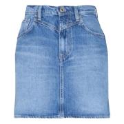 Pepe Jeans Denim Skirts Blue, Dam