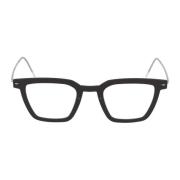 Lindbergh Titanium Square Frame Glasses Black, Unisex