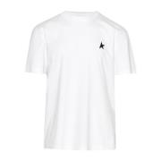 Golden Goose Vit Bomull T-shirt med Tryckt Stjärnlogo White, Herr