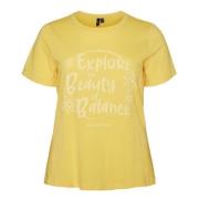 Vero Moda GUL T-shirt Yellow, Dam