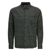 Only & Sons Rutig Skjorta Green, Herr