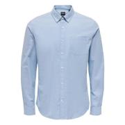 Only & Sons Slim Shirt Shirt Blue, Herr