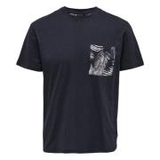 Only & Sons T-shirt Blue, Herr