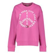 Tommy Jeans Hoodie Pink, Dam