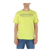 North Sails Gul Rund Hals T-shirt Yellow, Herr