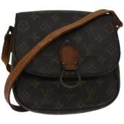 Louis Vuitton Vintage Pre-owned Canvas axelremsvskor Brown, Dam