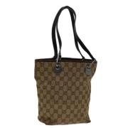 Gucci Vintage Pre-owned Canvas handvskor Beige, Dam