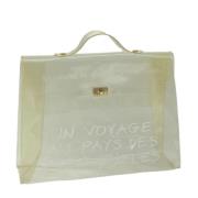 Hermès Vintage Pre-owned Vinyl handvskor White, Dam