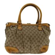 Gucci Vintage Pre-owned Canvas handvskor Beige, Dam