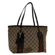 Gucci Vintage Pre-owned Canvas totevskor Beige, Dam