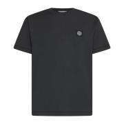 Stone Island Grå Bomull T-shirt med Logo Patch Gray, Herr