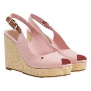 Tommy Hilfiger Ikonska Elena Slingback Plattform Sandaler Pink, Dam