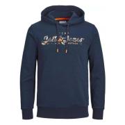 Jack & Jones Miles Hoodie Blue, Herr