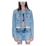 Tommy Jeans Stilfull Damjacka Bomullsblandning Blue, Dam