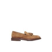 Brunello Cucinelli Bruna Platta Skor Elegant Stil Brown, Herr