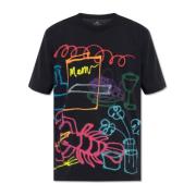 PS By Paul Smith Tryckt T-shirt Black, Herr