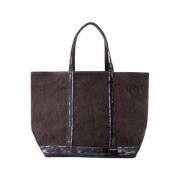 Vanessa Bruno Svart Linne Shopper med Strass Brown, Dam