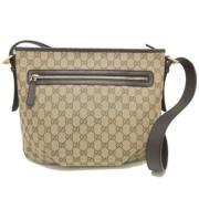 Gucci Vintage Pre-owned Canvas axelremsvskor Beige, Dam