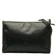 Fendi Vintage Pre-owned Laeder crossbodyvskor Black, Dam