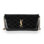 Yves Saint Laurent Vintage Pre-owned Laeder axelremsvskor Black, Dam