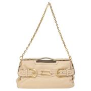 Jimmy Choo Pre-owned Pre-owned Laeder axelremsvskor Beige, Dam