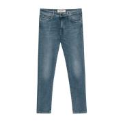 Roy Roger's Slim-Fit Blå Jeans med Ljus Tvätt Blue, Herr